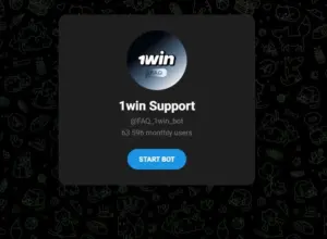 Единственный канал поддержки 1win — Telegram-бот @FAQ_1win_bot